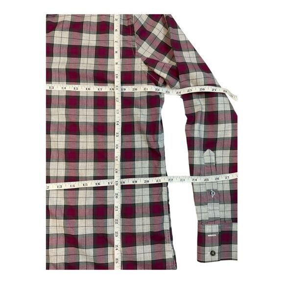 Maker & Company Men's Button Up Shirt Long Sleeve Size 16/41 Plaid Red White - Picture 7 of 10